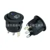 Interruptor Redondo Ojo de Gato de 20 mm Forma de Barco 3 Pines 2 Velocidades Indicador de Luz Alta Partes de Modificación de Coche 12V-24V