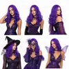 Peluca larga ondulada de color mixto con degradado morado y azul para mujer, adecuada para bailes de máscaras y eventos de cosplay [hecha a medida]