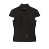 Ropa europea y americana transfronteriza ZA, la más vendida en AliExpress, camisa de manga corta con cuello alto, a la moda y moderna, con estampado de cuadros