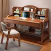 Mesa de Estudo, Conjunto de Mesa e Cadeira para Aluno do Ensino Fundamental, Mesa Acadêmica Simples para Casa, Mesa Infantil Ajustável em Madeira Maciça