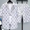 Conjunto de Duas Peças Masculino de Manga Curta e Shorts Transfronteiriço, Estampa 3D com Padrão de Letras Moderno, Tamanho Europeu, Uso Diário Casual
