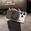 Compatible con Apple 18 Pro Max, funda para teléfono con soporte magnético giratorio de tejido técnico, cubierta de protección completa para iPhone 17