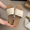 Sapatilhas Prata Chinelos Sapatos Femininos Roupa Externa 2025 Novo Verão Fundo Macio Praia Sandálias Francesas