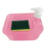 Dispenser de Sabão Líquido para Louça Quadrado Redondo Transfronteiriço Pressionador de Cozinha Artefato de Limpeza Esponja Limpeza de Cozinha Sabão para Louça