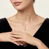 Colar de Prata 925 com Moissanita 18K em Estoque para Mulheres, Presente de Pedido em Formato de Coração, Corrente para Clavícula, Joias de Prata de Alto Padrão no Atacado