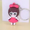 Llavero de Goma Suave de PVC de Dibujos Animados Colgante para Bolso Decoración Accesorio para Coche Pequeño Regalo de Resina Llavero Promocional