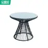 Silla individual de ratán nórdico para exterior, patio, balcón, con respaldo