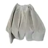 Elegantes pantalones de pierna ancha de cintura alta estilo coreano para mujer, adelgazantes y favorecedores para figuras petite, pantalones tipo calabaza cropped para primavera y verano, pantalones de abuela