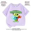 2025 Plantas Contra. Ropa de Zombies Ropa de Verano de Manga Corta para Niños Nuevo Estilo Camiseta de Algodón para Niños y Niñas Verano Manga Media Moderna 3