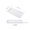 Bandeja de Porcelana Branca Cerâmica Muji Prato Japonês Prato Retangular Bandeja para Copo de Enxaguante Bucal Bandeja de Armazenamento para Banheiro Vaso Sanitário