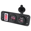 Novo Carro Modificado Um para Três USB Display Digital Carregador de Celular para Carro 3.1A Carregador USB Duplo para Carro Base Fêmea