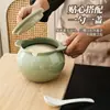 Contenedor de Grasa de Cerdo Olla de Aceite de Cocina Tarro Cerámico para el Hogar con Tapa Resistente a Altas Temperaturas Tarro Grande para Aceite de Chile y Condimentos