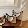 Bolsa de Axila Yuezi 2025 Estilo Verão Novo para Mulheres, Cor Sólida, Estilosa, Bolsa Tote de Grande Capacidade, Bolsa de Mão Simples para o Dia a Dia