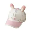 Gorros finos de forro polar para bebé de otoño e invierno, gorras infantiles coreanas lindas, gorras de béisbol infantiles de conejito dulce al por mayor