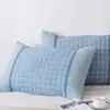Toalla para almohada de algodón puro tela de hilo de algodón completo pañuelo para la cabeza de la almohada funda de almohada para adulto antideslizante de fijación con botón de presión semi-envuelto de alta gama europea