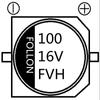 Condensador Electrolítico de Montaje Superficial 16V100Uf 5*5.4 Fabricante Fulong Tiene Modelos Completos y Puede Personalizar Fuente de Alimentación Serigrafiada