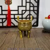 Latón Keding Quemadores de Cobre Domésticos Trípode Antiguo Redondo Ding Oficina Feng Shui Cobre Ding Artesanía Regalos Adornos