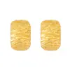 Brincos femininos personalizados retangulares geométricos de textura casual europeus e americanos, temperamento, moda, venda quente transfronteiriça, retrô