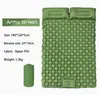 Colchonete de camping inflável com bomba de pé, feito de tecido 40D Nylon TPU, à prova d'água e durável. Tamanho individual / duplo opcional, portátil para acampamento ao ar livre, caminhada e piquenique.