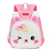 Mochilas Escolares para Niños de Preescolar, Niños y Niñas, Mochilas Anti-Pérdida de Gran Capacidad con Diseño de Dinosaurio y Conejo, Ligeras y Lindas
