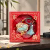 Año de la Oveja Ben Ming Nian Song Brocado Pequeña Oveja Colgante para Bendición Llavero Adorno de Bolsa Regalo de Año Nuevo Compañero Regalo de Suerte