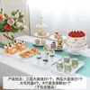 Decoração de Aniversário Decorações de Mesa de Sobremesa Suporte de Exibição de Casamento Mesa de Festa Bandeja de Bolo de Plástico Suporte de Sobremesa