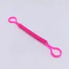 Cuerda de Resorte de Plástico Cuerda de Resorte Eva Macarrón Juguete Educativo Cuerda para Colgar Bola de Azotar Bola Brillante Cadena Retráctil
