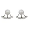 Pendientes Minimalistas de Moda de Perla y Circonita para Mujer, Exquisitos de Lujo Ligero, Diseño Suave y Versátil, Pendientes al por Mayor