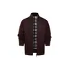 Comércio Exterior Transfronteiriço outono e inverno 2026 suéter de tricô de lã grossa com gola alta masculino cardigã casual moderno de corte justo