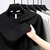 Camiseta de Manga Corta de Nailon Sedoso 2025 Ropa para Hombre Tops de Verano Cuello Redondo Camiseta Interior para Hombre Transpirable y Absorbente de Humedad