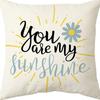 Funda de Almohada Floral de Margarita de Venta Caliente Transfronteriza para Primavera y Verano Decoración del Hogar Sala de Estar Sofá Funda de Cojín para Coche