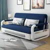 Sofá Cama Plegable Multifuncional para Apartamento Pequeño con Almacenamiento, Sofá Doble de Tela Doble de Doble Propósito de Látex Moderno Simple para Sala de Estar