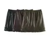 Venta al por mayor de ropa de mujer transfronteriza 2026 otoño nuevo otoño-invierno cuero sintético PU doble capa volante cintura elástica falda