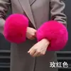 Mangas de Pelo Extra Grandes, Faixas de Mão de Pelo Sintético, Luvas, Punhos à Prova de Vento, Pulseiras, Pulseiras Fofas de Pelo Sintético de Raposa para Mulheres, Inverno