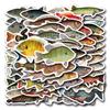55 Peixes peixes de águas profundas grafite adesivos decorativos bagagem caderno celular desenhos animados adesivos fabricantes atacado