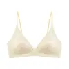 Sujetador de tirante fino estilo francés de puro deseo para mujeres con poco busto, verano, sin costuras, copa triangular, espalda bonita, estilo fino