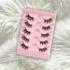5 Pares de Pestañas Postizas Transfronterizas, Mitad de Pelo y Completas, Productos Populares de Exportación, Rizadas y Densas, Negro Brillante Nuevo