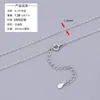 Cadena Lisa de Plata de Ley S925 Joyería de Plata Collar de Gama Alta para Mujer Cadena de Cruz Cadena de Caja Cadena de Hueso de Serpiente Cadena Dorada de Moda