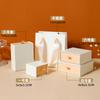 Caja de joyería de polvo blanco, versión en blanco, cubierta de cielo y tierra, caja neutra, caja para aretes, caja para collares, caja para empaque de joyería, venta al por mayor