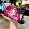 Adequado para capas de celular Samsung S26ULTRA, A57 rosa rose, S24 design de folha metálica, A06 capa de vidro temperado, A07