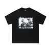 260g Hip-Hop Verano Nueva Moda Estilo Colaboración Personaje Letra Patrón Estampado Casual Holgado Cuello Redondo Manga Corta