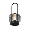 Lámpara portátil de lujo europeo estilo nórdico con interruptor táctil, luz ambiental recargable para mesita de noche de dormitorio, luz nocturna, lámpara de mesa decorativa