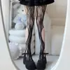 Calcetines de Pantorrilla de Moda para Mujer para Primavera y Verano, Calcetines Largos Finos con Diseño Hueco, de Malla Floral, Estilo Universitario Versátil Japonés Jk
