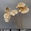 Flores de Casamento de Ouro Flor de Seda Pingente do Ano do Dragão Folha de Ginkgo Fruto de Azevinho Sala de Estar Balde Flor Arte