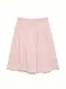 Falda midi plisada transparente adelgazante de cintura alta estilo coreano talla grande para mujeres de talla grande, nueva falda abullonada de verano