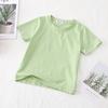 Comercio Exterior Camisetas de Algodón Básicas de Color Sólido de Manga Corta para Niños y Niñas, Versátiles, Color Caramelo, Verano Nuevo, para Bebés, T2026