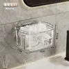 Caixa de Armazenamento de Cosméticos Montada na Parede em Formato de Orelha de Gato Desenho Animado Prateleira Multifuncional para Bancada de Banheiro Sem Furos