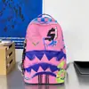 Mochila Casual Masculina Transfronteiriça para Alunos do Ensino Médio e Universitário Bolsa para Laptop Moda Tendência Camuflada Mochila Escolar Grande Capacidade Bolsa Tubarão