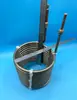 Tubo de titânio 3p5p7p10 bobina de titânio evaporador resfriador, resistente ao ácido clorídrico, para tanques de frutos do mar e peixes, tubo de titânio, trocador de calor de titânio puro