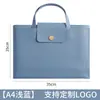 Maletín de cuero A4 transfronterizo, carpeta de gran capacidad para contratos y recibos, bolsa para documentos, maletín de negocios de PU, personalizable